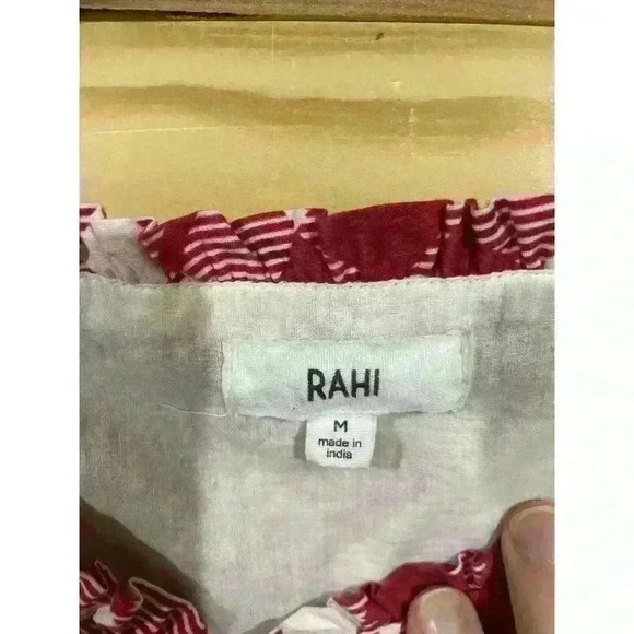 Rahi Red/White Plaid Blossom Top, M - Picture 7 of 12